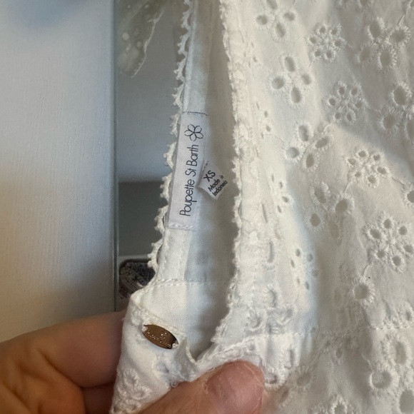 Cara Sequin Eyelet Cotton Cover-Up Mini Sundress - Picture 6 of 7